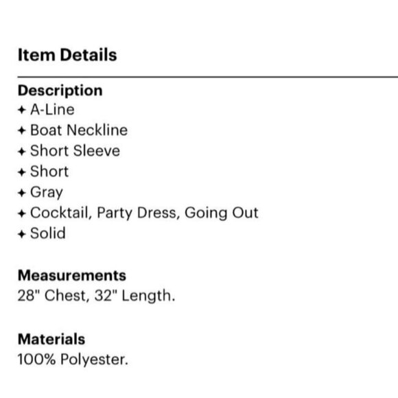 BCBGeneration Sz M Gray Cocktail Party Short Sleeve Dress‎ - Picture 3 of 3